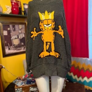 Zara Dark Gray Sweater with Garfield Design